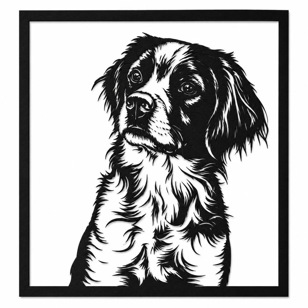 Personalised Pet Portrait Wall Art – Custom 3D Printed Dog or Cat Silhouette