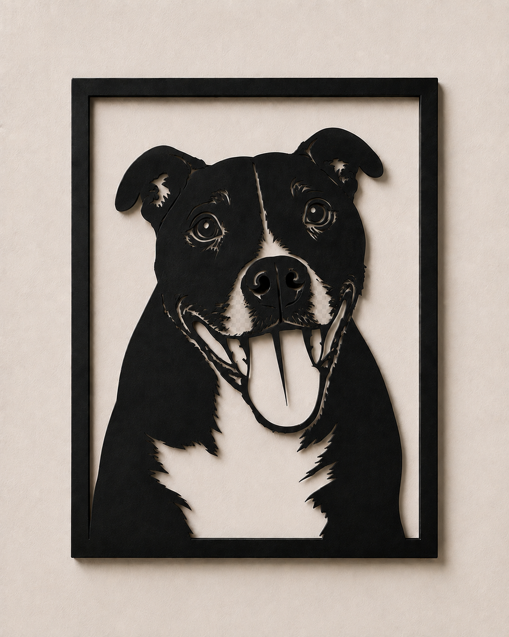 Personalised Pet Portrait Wall Art – Custom 3D Printed Dog or Cat Silhouette