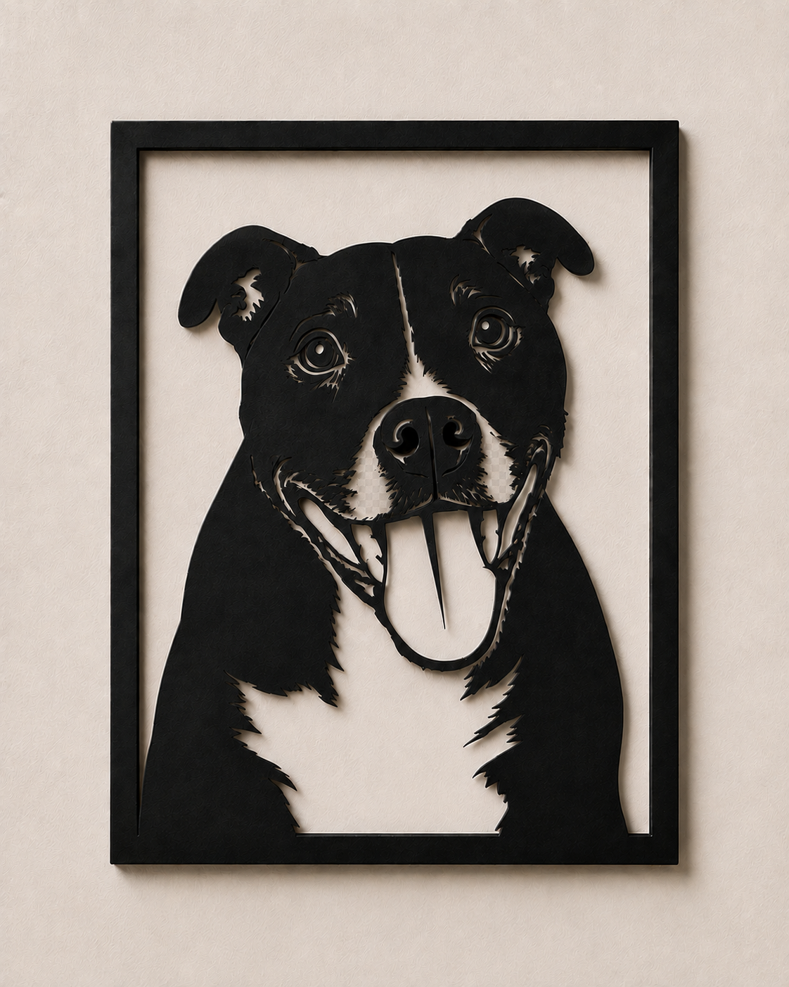 Personalised Pet Portrait Wall Art – Custom 3D Printed Dog or Cat Silhouette
