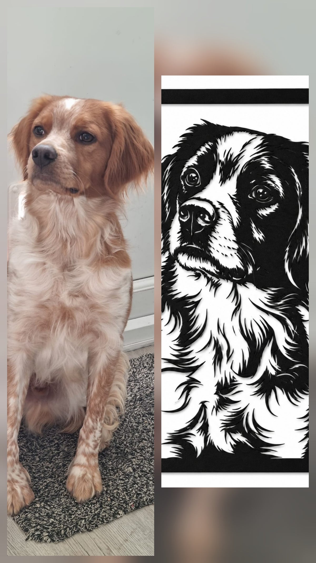 Personalised Pet Portrait Wall Art – Custom 3D Printed Dog or Cat Silhouette