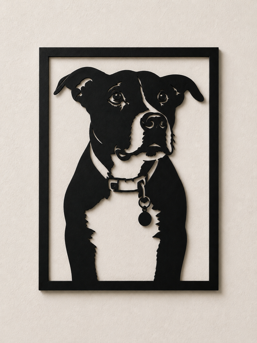 Personalised Pet Portrait Wall Art – Custom 3D Printed Dog or Cat Silhouette