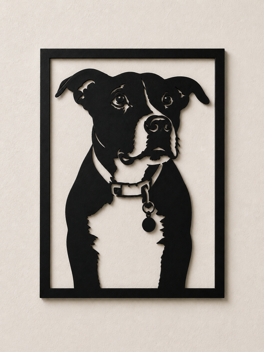 Personalised Pet Portrait Wall Art – Custom 3D Printed Dog or Cat Silhouette